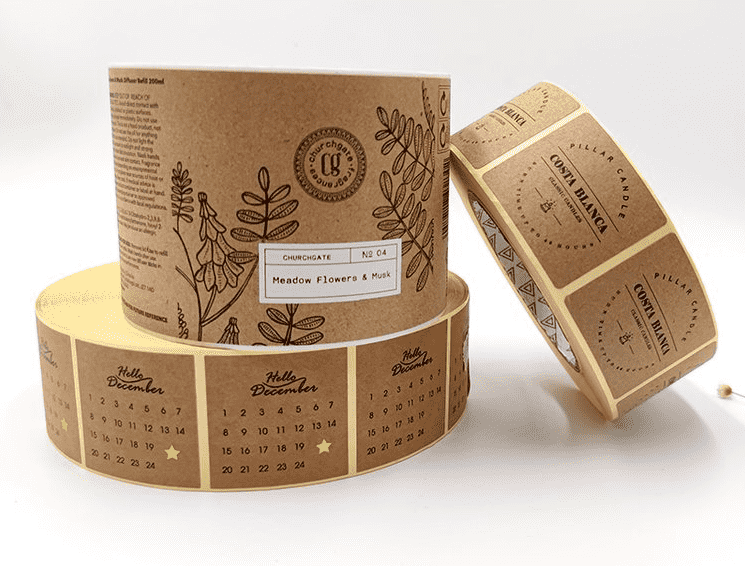 牛皮紙不干膠標簽紙 牛皮紙不干膠標簽紙