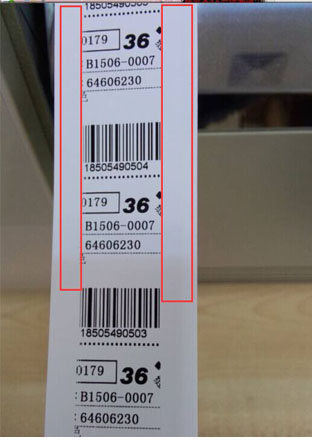 廣州市TSC 344M打印機在打印洗嘜時，左右兩側(cè)打印不到，分析原因